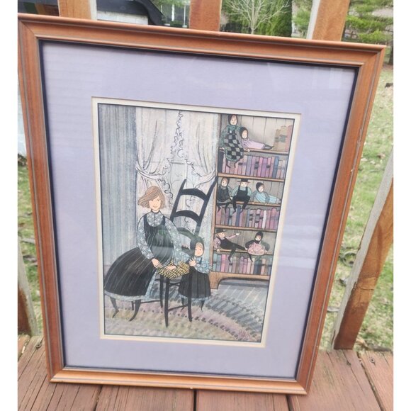 P Buckley Moss Other - P Buckley Moss 'Me & Mom' 992/1000 Light Purple Matted Framed Lithograph
